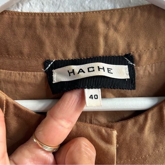 HACHE Tan Utility Jacket Casual Style - Picture 2 of 11